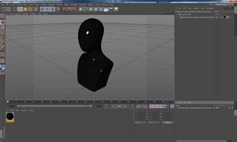 Black Plastic Egghead Male Display Head 3D model | 3D Molier International