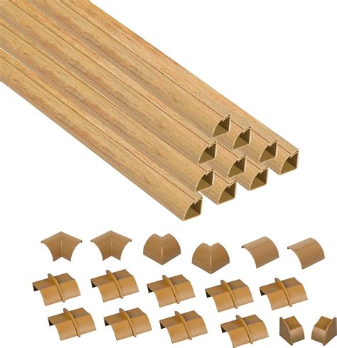 Amazon.com: D-Line 157in Stainable Wood-Effect Corner Cable Concealer ...