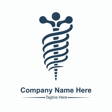 Spine logo design medical chiropractic logo in white isolated ...