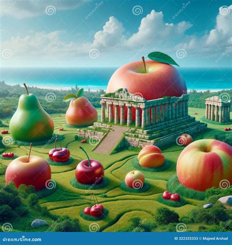 Giants of the Fruit World: Exploring the Largest Fruits Stock Illustration - Illustration of ...