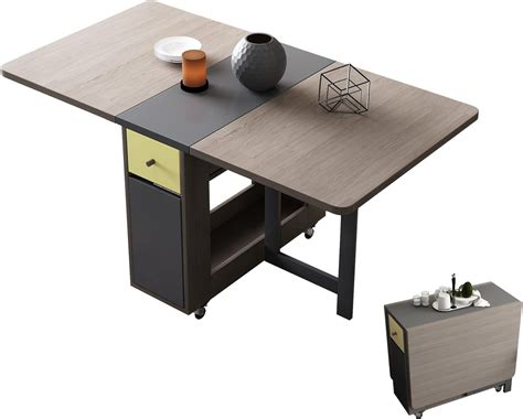 Everly Quinn 3 forms of removable extendable space-saving kitchen table ...