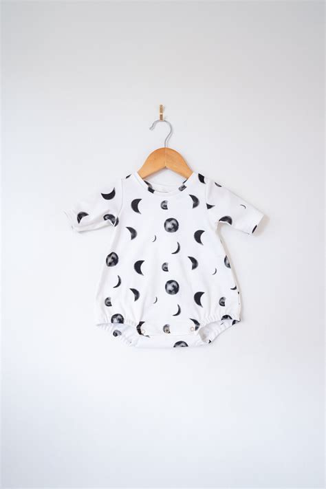Buy Moon Print Organic Baby Romper: 3/4 Sleeve Playsuit Online in India ...
