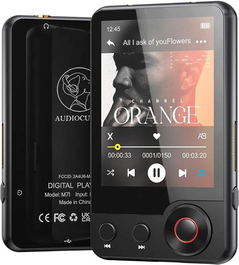 AUDIOCULAR M71 MP3 Music Player with Bluetooth 5.3, HiFi Speaker, 2.4 ...