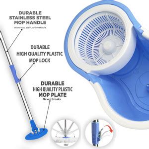 V-MOP Classic Magic Dry Bucket Spin Mop - 360 degree Floor Cleaning M ...
