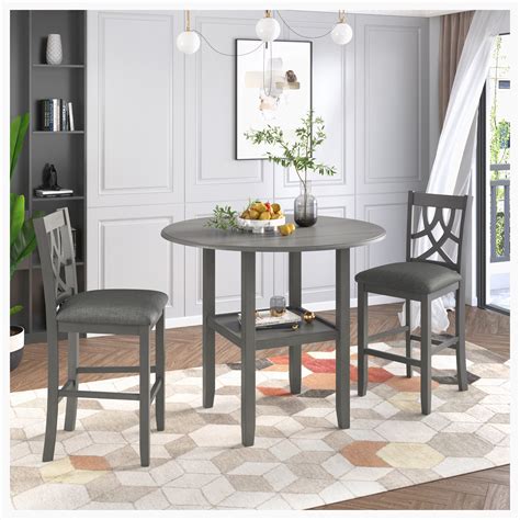 Red Barrel Studio Georgeina Counter Height Drop Leaf Dining Set ...