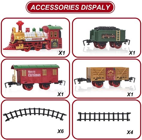 Buy Christmas Train Set with Lights and Sounds Railway Tracks Sets ...