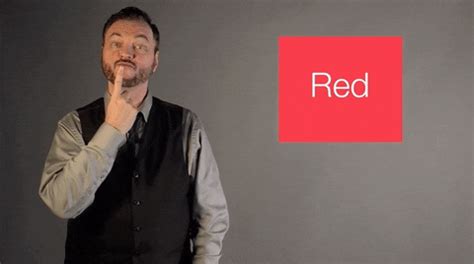 Image result for ASL Color Red