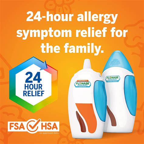 Flonase Sensimist Allergy Relief Nasal Spray for Children - 60 Gentle Sprays, 24 Hour Non-Drowsy ...