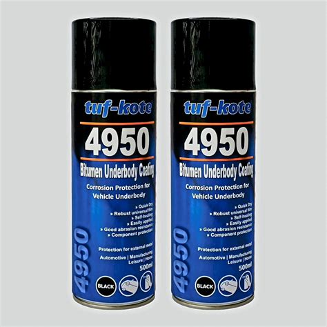 tuf-kote® 4950 Bitumen Based Vehicle Underbody Coating (02 x 500ML ...