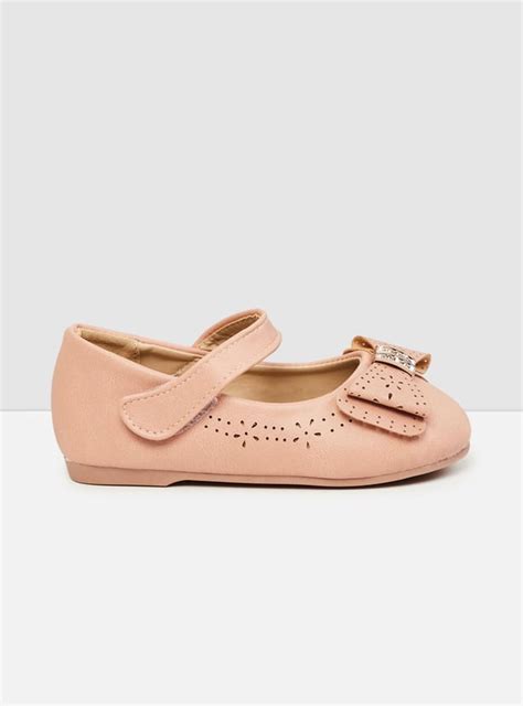 Buy Girls Laser-Cut Bow Detail Ballerina Flats Online at just Rs. 699.0 ...