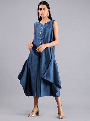 Buy Sonal Kabra Drape Dress - Indigo Online