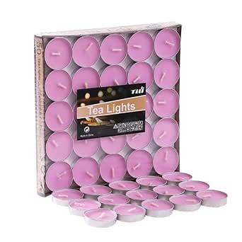SPOCCO | 50 Pcs Tea Light Wax Candles Unscented Long Lasting Candles ...
