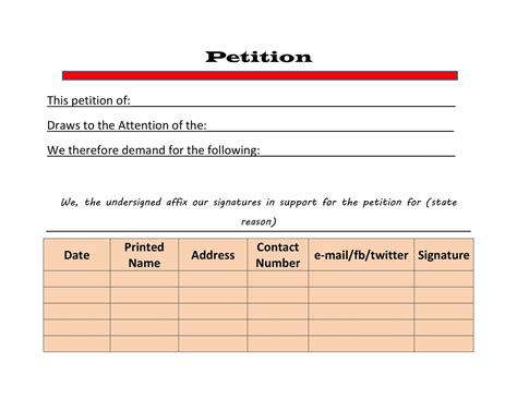Free Printable Petition Templates [Word, PDF, Google Docs] +Forms
