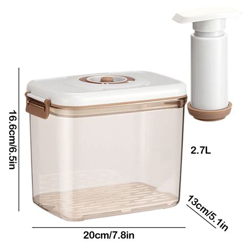 CASAFUN Sugar Container with Airtight Lid, 2.7L Brown Sugar Keeper ...