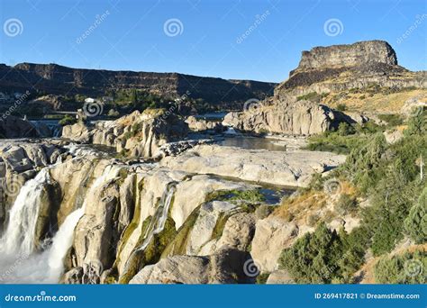 Waterfalls: Shohone Falls at Twin Falls, Idaho, USA. Stock Image ...