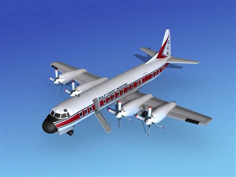 Lockheed L188 Electra HP Gulf Coast Aviation Modelo 3D $129 - .3dm .3ds ...