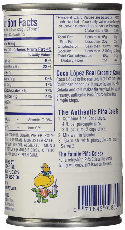 Coco Lopez Cream Of Coconut Expiration Date Code at Samantha Tomlinson blog