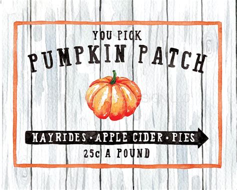 Pumpkin Patch Sign Printable