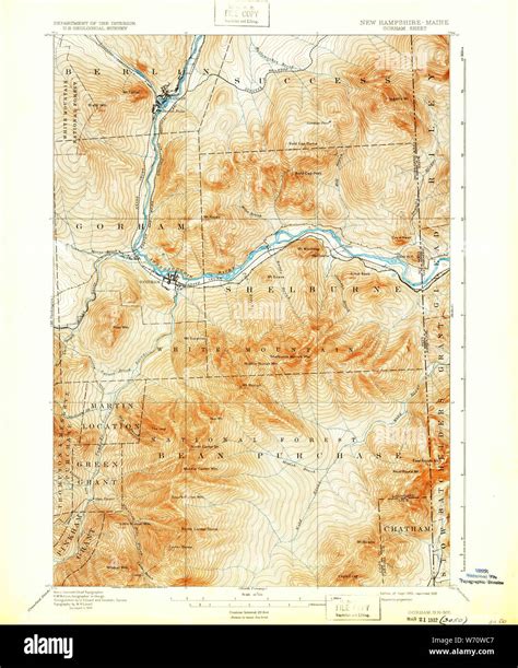 Gorham new hampshire map hi-res stock photography and images - Alamy