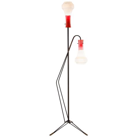 1950s Blue Murano Italian Glass Floor Lamp For Sale at 1stDibs