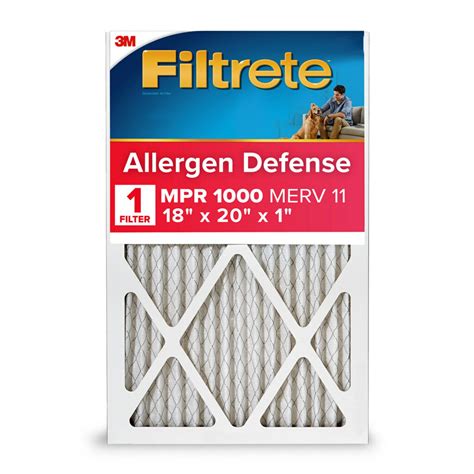 Filtrete 18x20x1 Air Filter, MPR 1000 MERV 11, Allergen Defense, 1 ...
