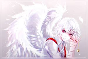 Tokyo Ghoul Suzuya Juuzou Wings White Hair Matte Finish Poster Paper ...