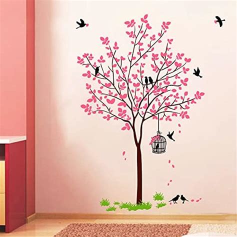 Decal O Decal PVC Vinyl Tree with Birds and Nest Botanical Wall ...
