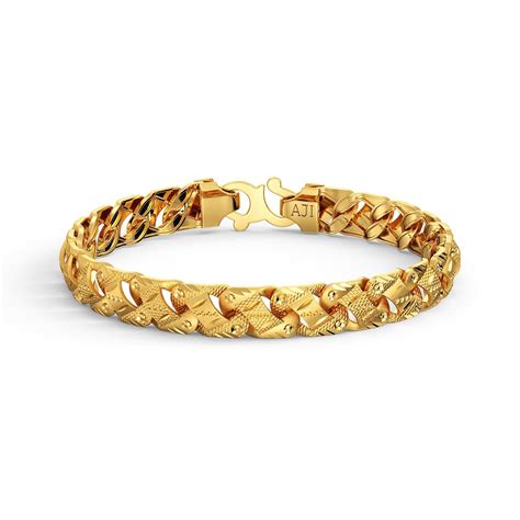 Joyalukkas 22K (916) Purity Modest Opulence Gold Bracelet For Men ...
