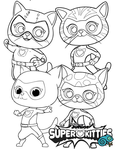 Super Kitty Coloring Pages