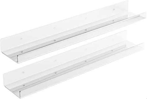 Clear Acrylic Shelf Transparent Picture Ledge Floating U Shelves ...