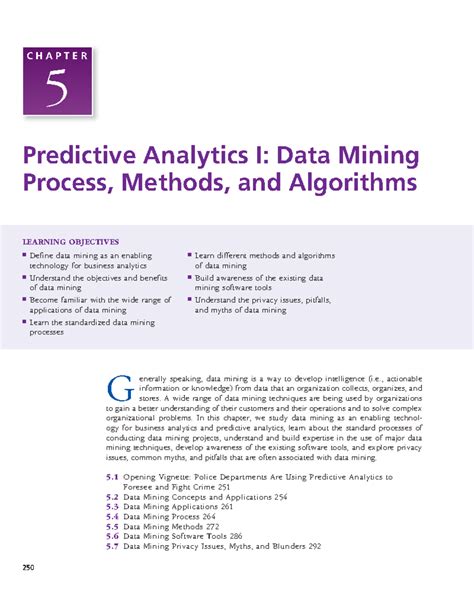 CHAPTER 5 Predictive Analytics I: Data Mining Process, Methods, and ...