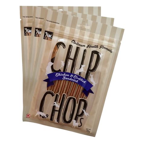 Chip Chops Dog Treats, 70gm (Chicken & Codfish Sandwich, Pack of 3 ...