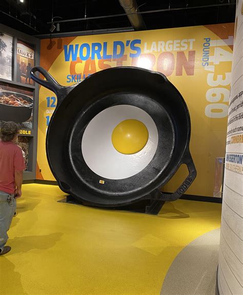 World’s largest cast iron skillet located in the Lodge Museum : r/castiron