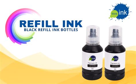 Think Ink 005 Black Refill Ink Bottles for Epson M2140, M1100, M1120 ...