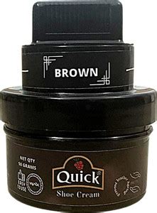 Quick Cream Shoe Polish Color - Dark Brown (Pack 50 Grams) | Carnauba ...