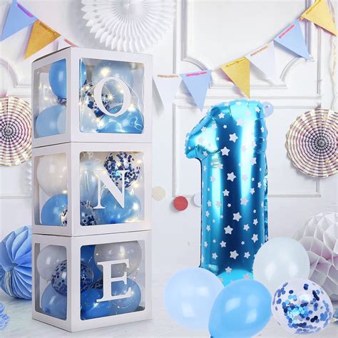 Buy 1St Birthday Box, First Birthday Balloon Boxes, With Light And ...