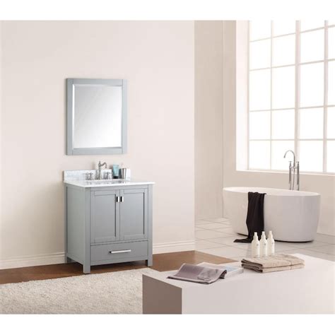 Avanity Modero 30-in Chilled Gray Bathroom Vanity Base Cabinet without ...