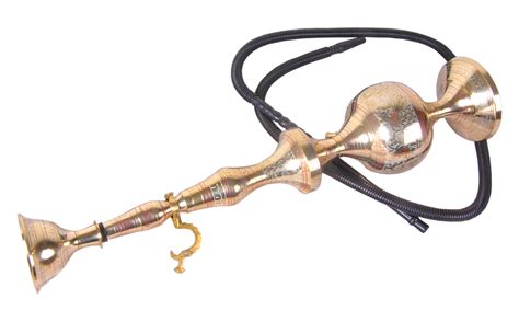 Brass Hookah with Pipe Mughal Finish with Pipe Stand Height-22.5 Inch ...