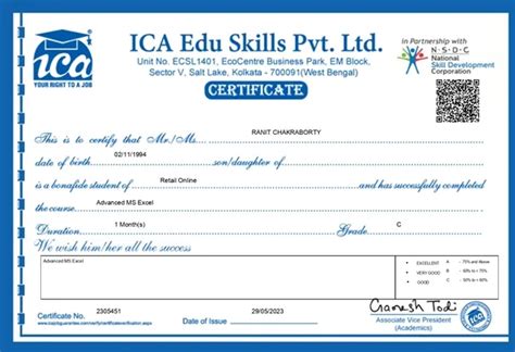 Advance Excel Course Online (English/Hindi): ICA Edu Skills