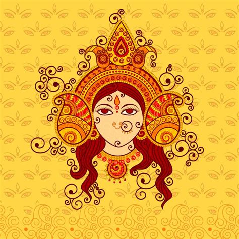 Maa Durga in Indian Art Style Wallpaper for Wall - Magicdecor®
