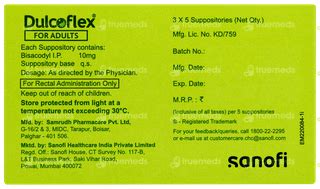 Dulcoflex 10mg For Adults Suppositories: Uses, Side Effects, Price ...