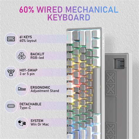 ⚡️Buy Maxbell Mechanical Gaming Keyboard Clear Characters Hot Swappable ...