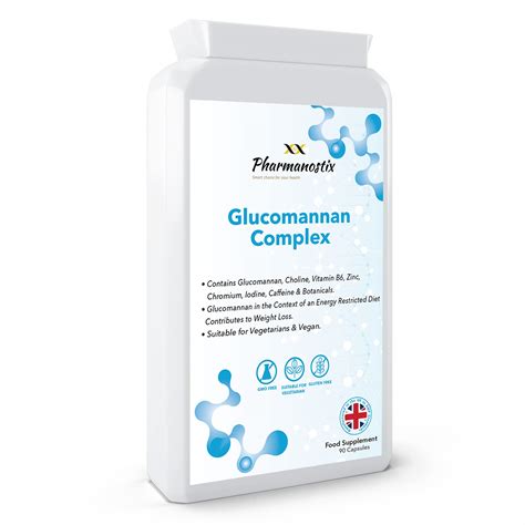 Glucomannan Complex 3000mg Fibre Diet Supplement Complex Capsules With ...