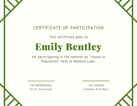 Free, printable custom participation certificate templates | Canva
