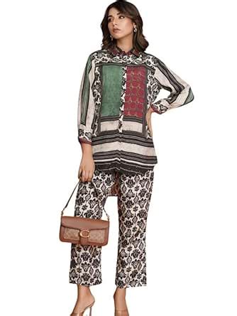 Buy KaftanizeCream Base Multi-Floral Placement Print Co-Ord Set in ...