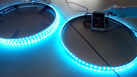 Bluetooth App Controlled Rgb Led Wheel Rings Light - Buy Rgb Led Wheel ...