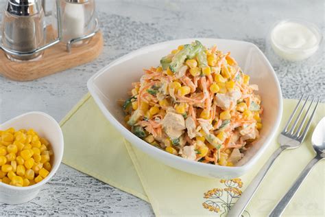 Салат с куриной грудкой и корейской морковью — Zira.uz