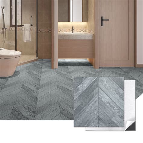 A43511-Art3d 12'' x 12'' Herringbone Peel and Stick Vinyl Floor Tiles
