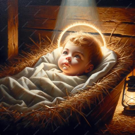 Premium Photo | Jesus Christ in a manger Newborn baby in Bethlehem