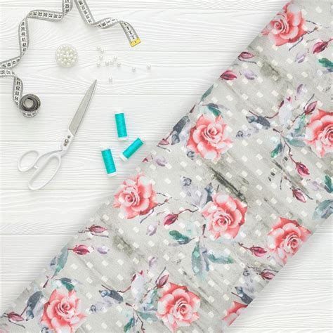 Peachy Pink And Olive Green Floral Pattern Digital Print Georgette Dob ...